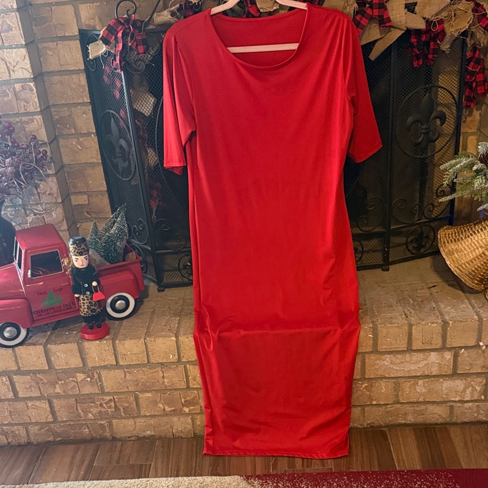 Elegant Red Women's Dress